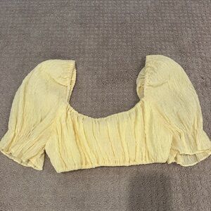 DNA cropped yellow bra top